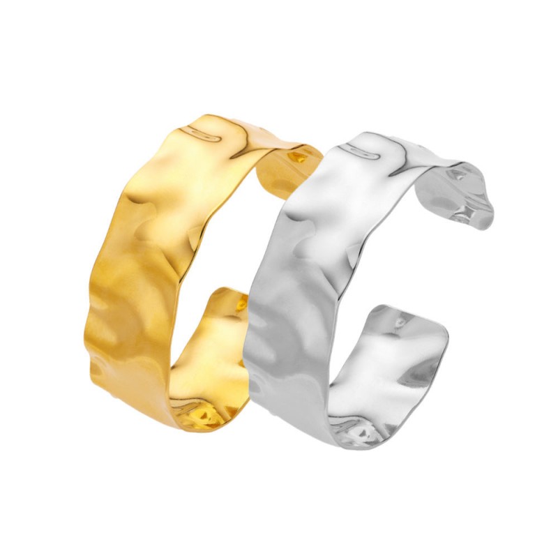 stainless steel bracelet C-shaped retro gold open bracelet