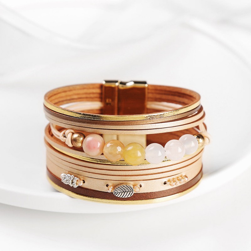 Baroque Freshwater Pearl Braided Multi-Layered Leather Bracelet Baroque Freshwater Pearl Braided Multi-Layered Leather Bracelet