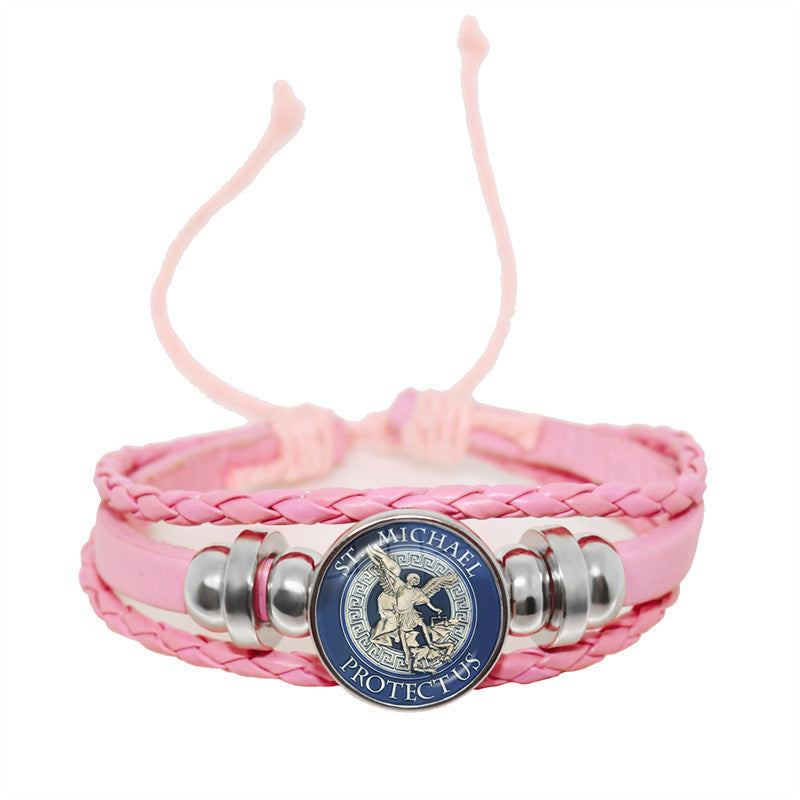 Time Gemstone Leather Cord Bracelet