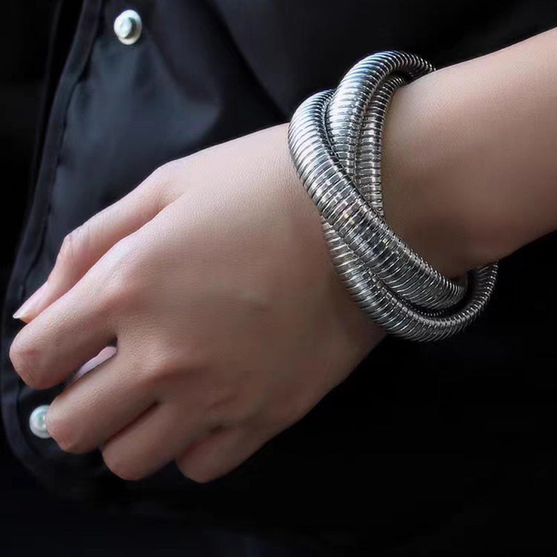 three-layer wide-brimmed bracelet personalized design bracelet three-layer wide-brimmed bracelet personalized design bracelet