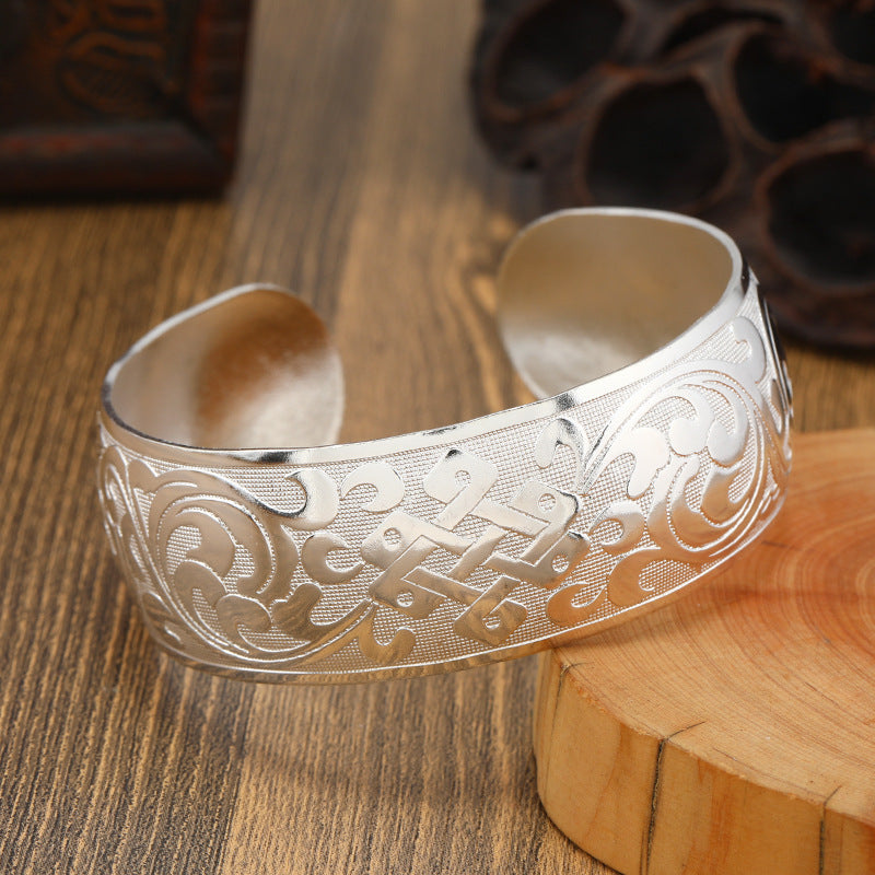 Vintage Ethnic Style Miao Silver Bracelet
