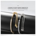 Adjustable Pull-out Bracelet Zirconia Bracelet Thickened Pla