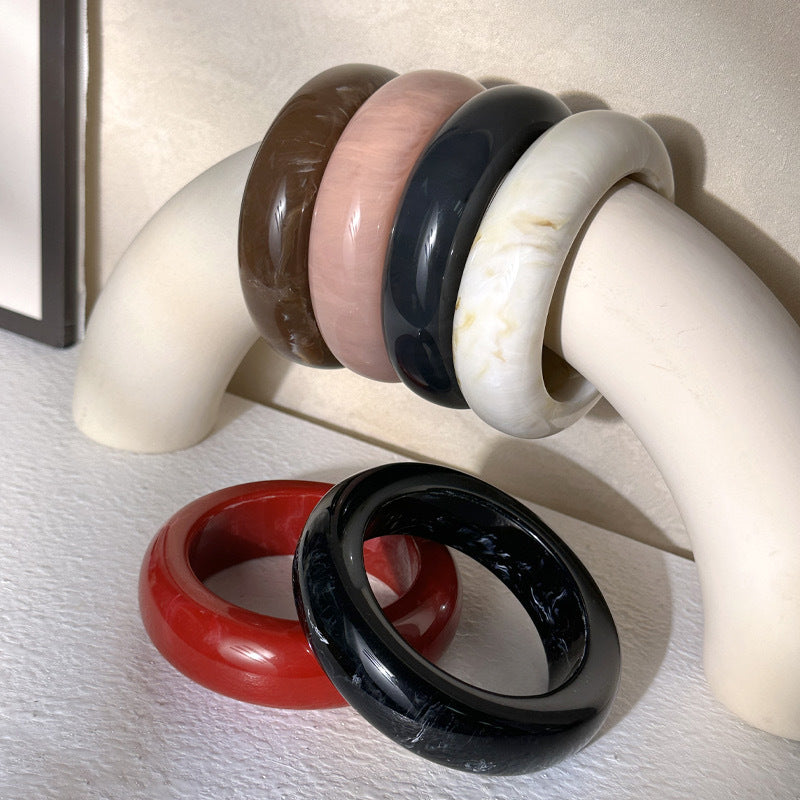 10pcs fashion new marble pattern acrylic bracelet shape