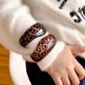 10pcs Bracelet C- shaped Simple Resin Bracelet Fashion Leopa
