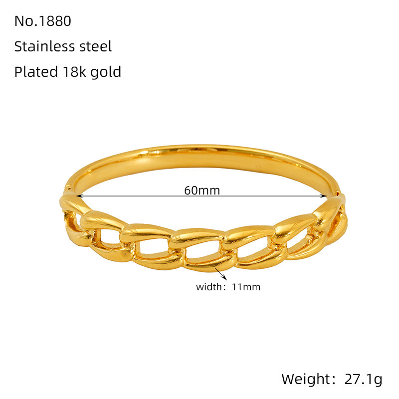 Electroplating non-fading titanium steel bracelet buckle bracelet