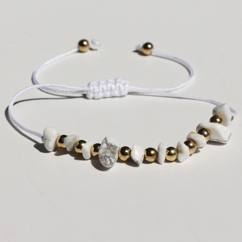fashion hand-woven irregular gravel beaded crystal bracelet