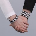 Leopard Pattern Leather Rivet Bracelets