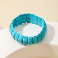Fashion Retro Bohemian Style Wide Textured Turquoise Bracele