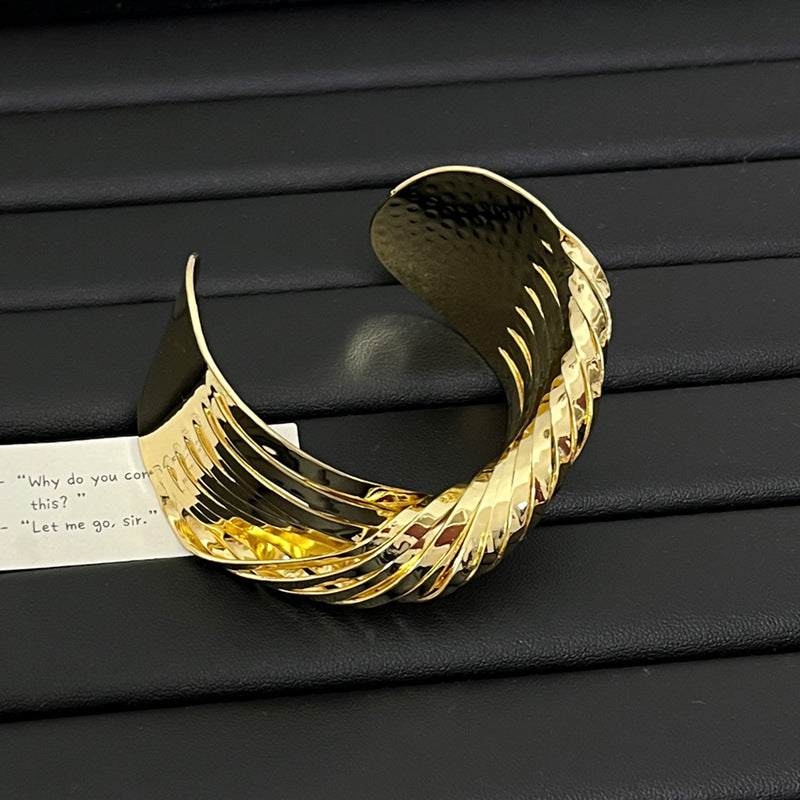 metal cross surround opening bracelet retro bracelet