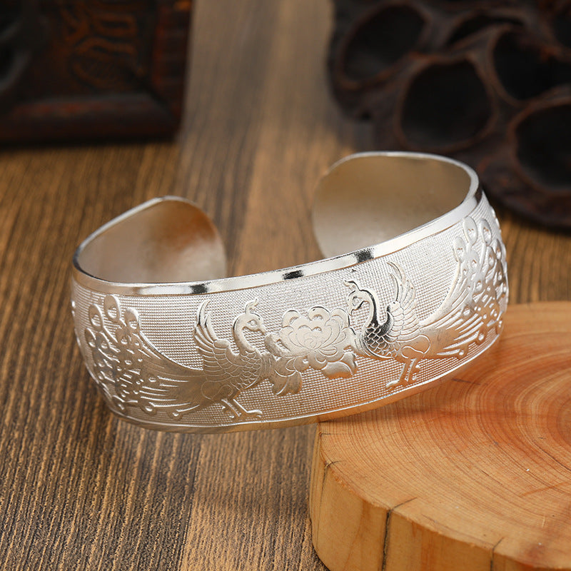 Vintage Ethnic Style Miao Silver Bracelet