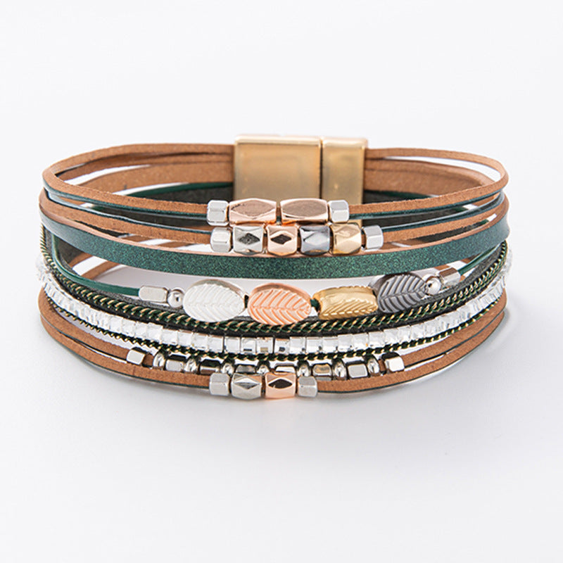 Boho Leather Multi-layer Bracelet