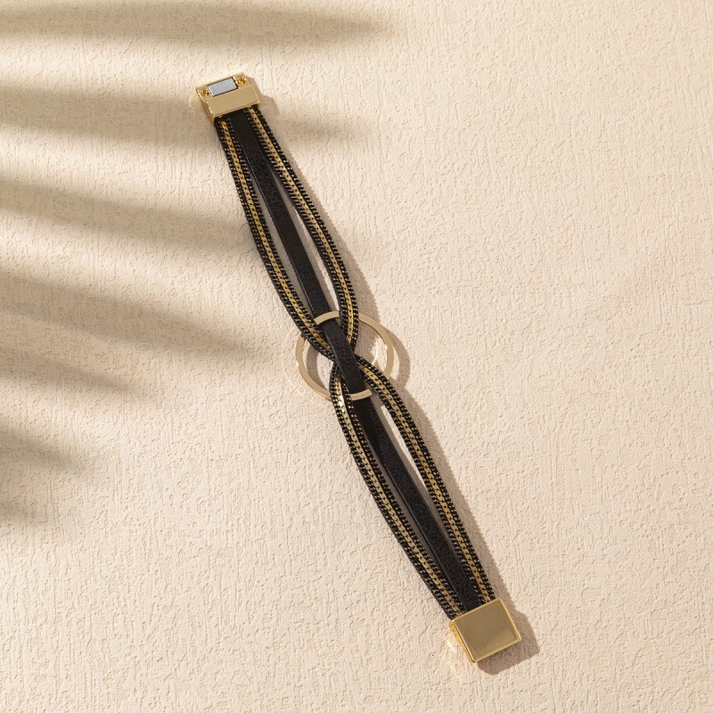 Leather Multi-layered Bohemian Magnetic Bracelet