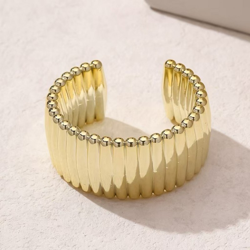 Wave Shape Acrylic Open Bracelet