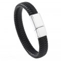 Men's Leather Woven Magnetic Buckle Bracelets